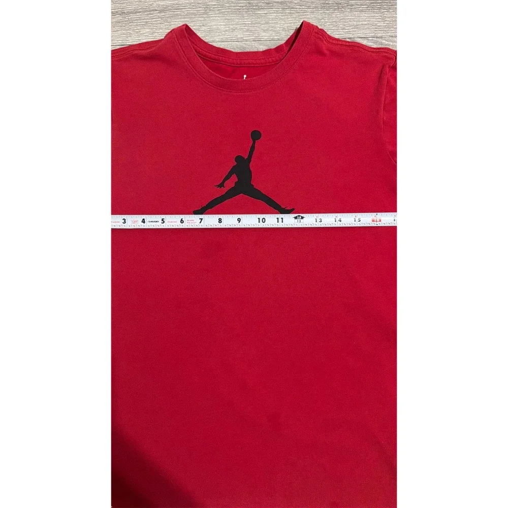 Jordan Dri-FIT Jumpman Logo Graphic T-Shirt Mens Small Red Short Sleeve Tee